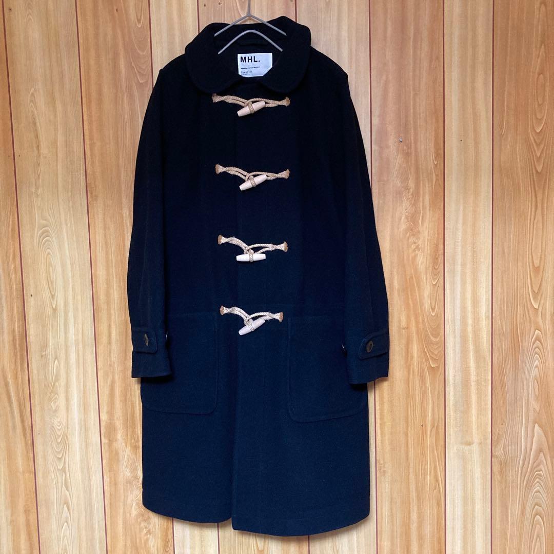 MHL. ダッフルコート　ロング丈　メルトン　丸襟　マーガレットハウエル　L