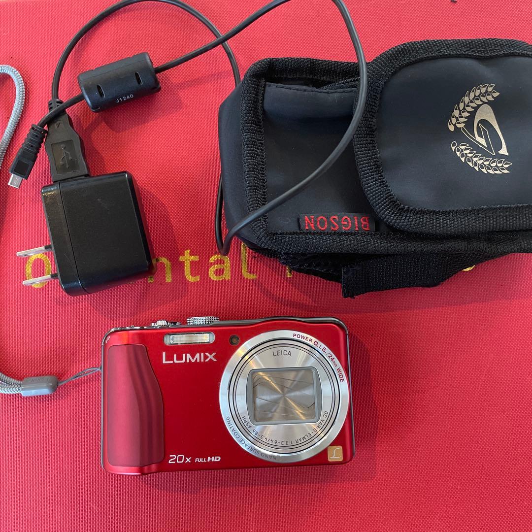 LUMIX コンパクトデジタルカメラ レッド 20倍ズーム