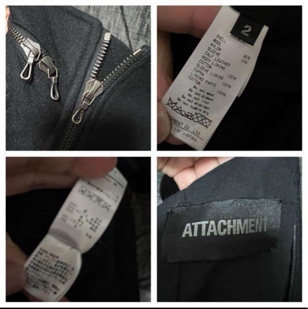 アタッチメント　希少カーフレザーメルトンウールスタジャン