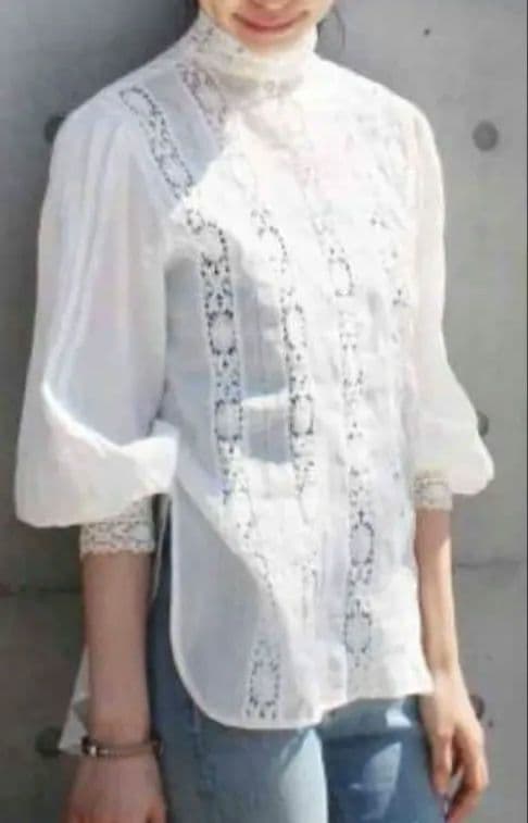 EDIT.FOR LULU ホワイト レースブラウス 長袖