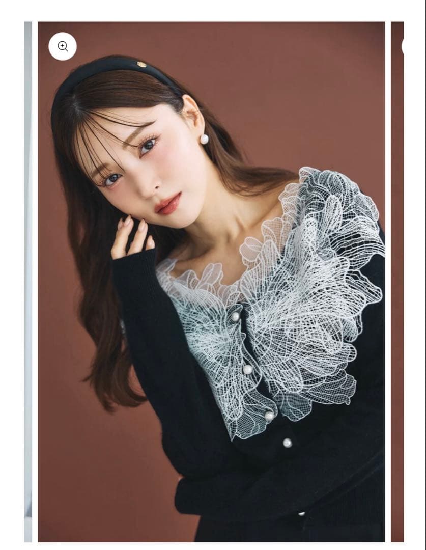 ポローラ レースフリルカーディガン