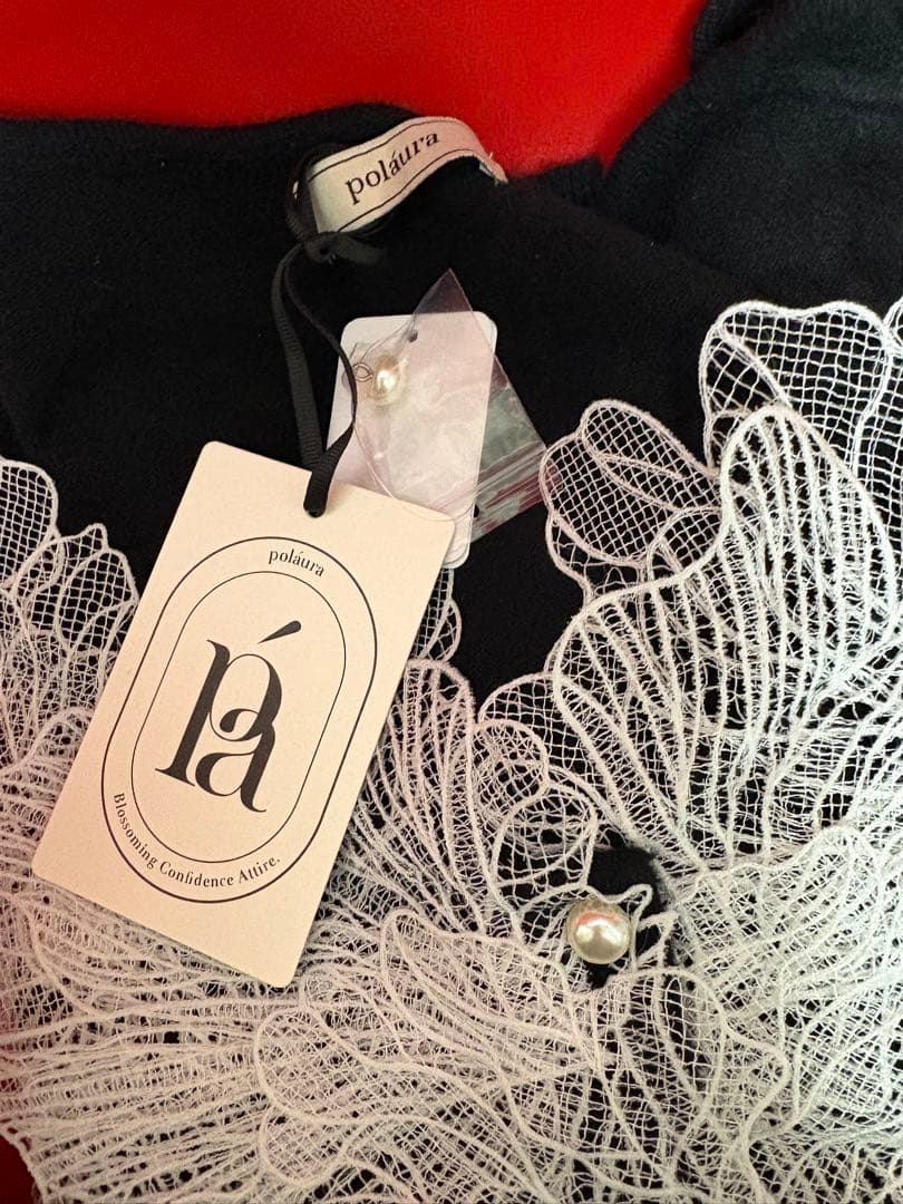 ポローラ レースフリルカーディガン