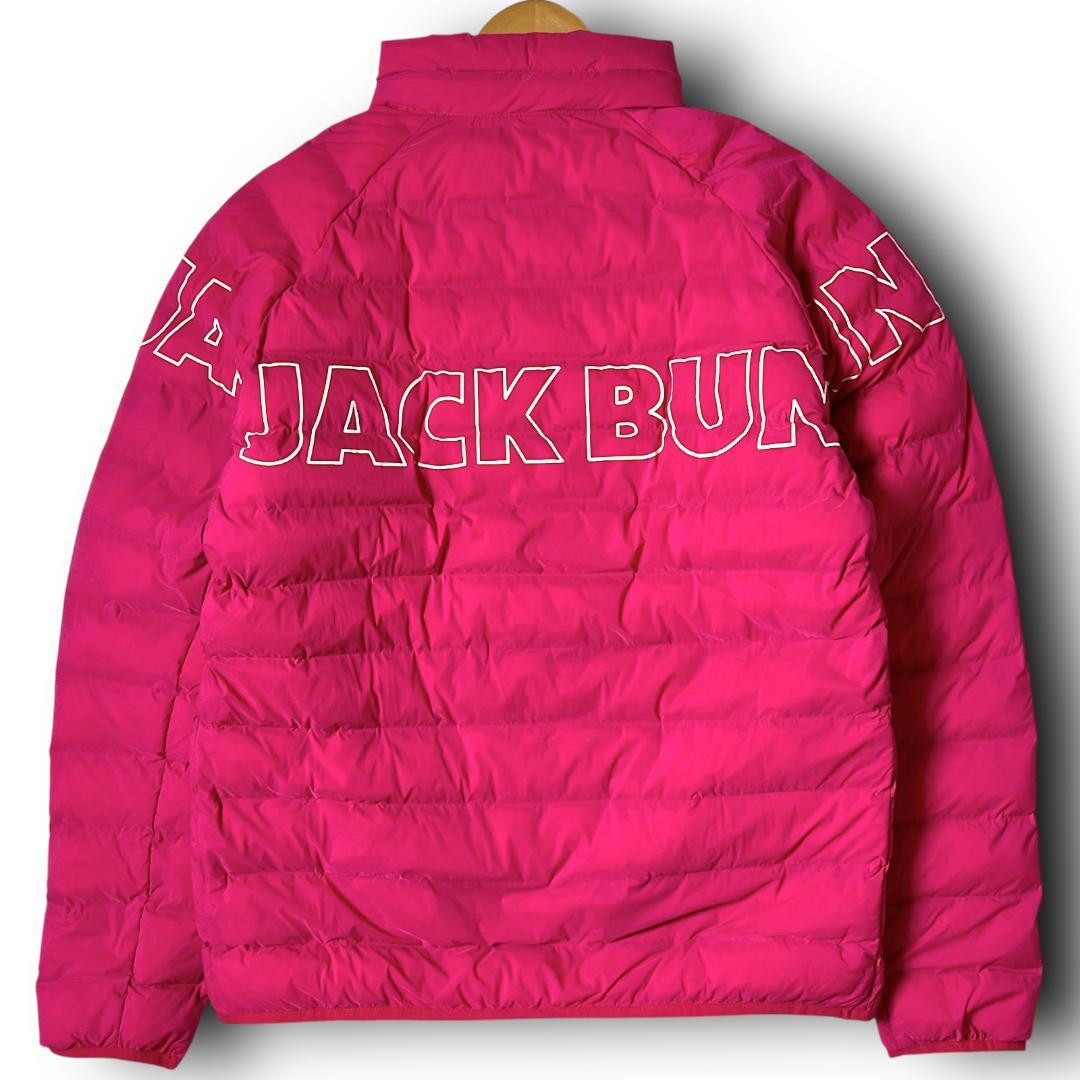 3 ジャックバニー ナイロンタフタ袋織フルジップジャケット マゼンタ系 下げ札付