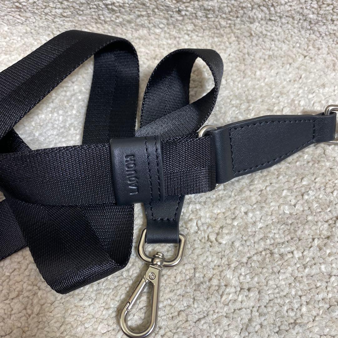 未使用 LAQUOH 【撥水加工】篭目柄エンボスボンディングミニボストン