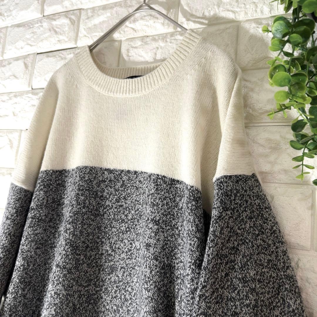 23区ニット44サイズ 極美品 大きいサイズ 23区カラーブロックニット現行タグ