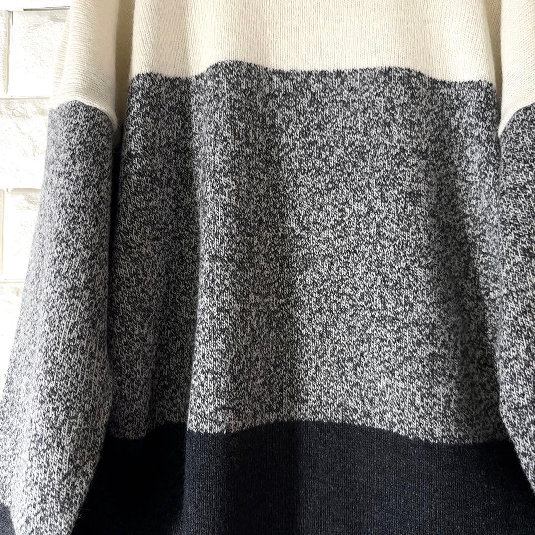 23区ニット44サイズ 極美品 大きいサイズ 23区カラーブロックニット現行タグ