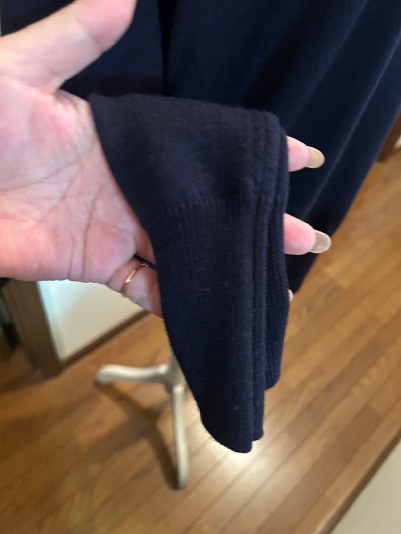 最終値下げ　SACRA サクラ　クルーネックニット　ネイビー　今季