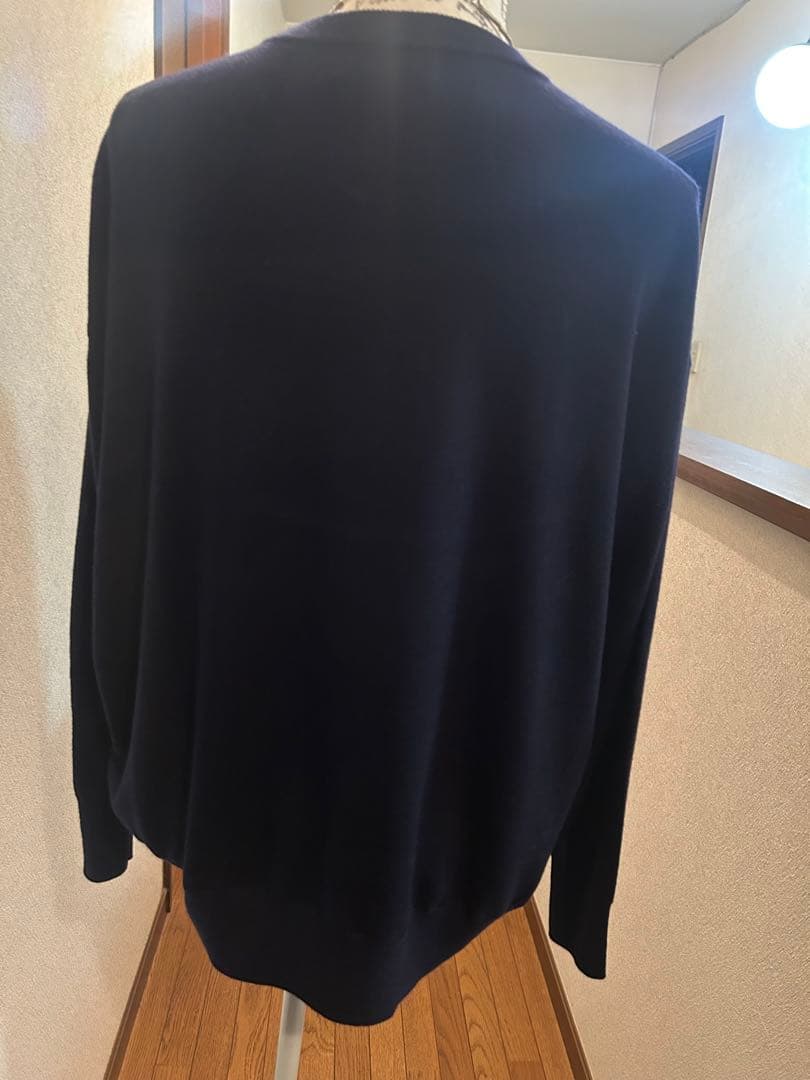 最終値下げ　SACRA サクラ　クルーネックニット　ネイビー　今季