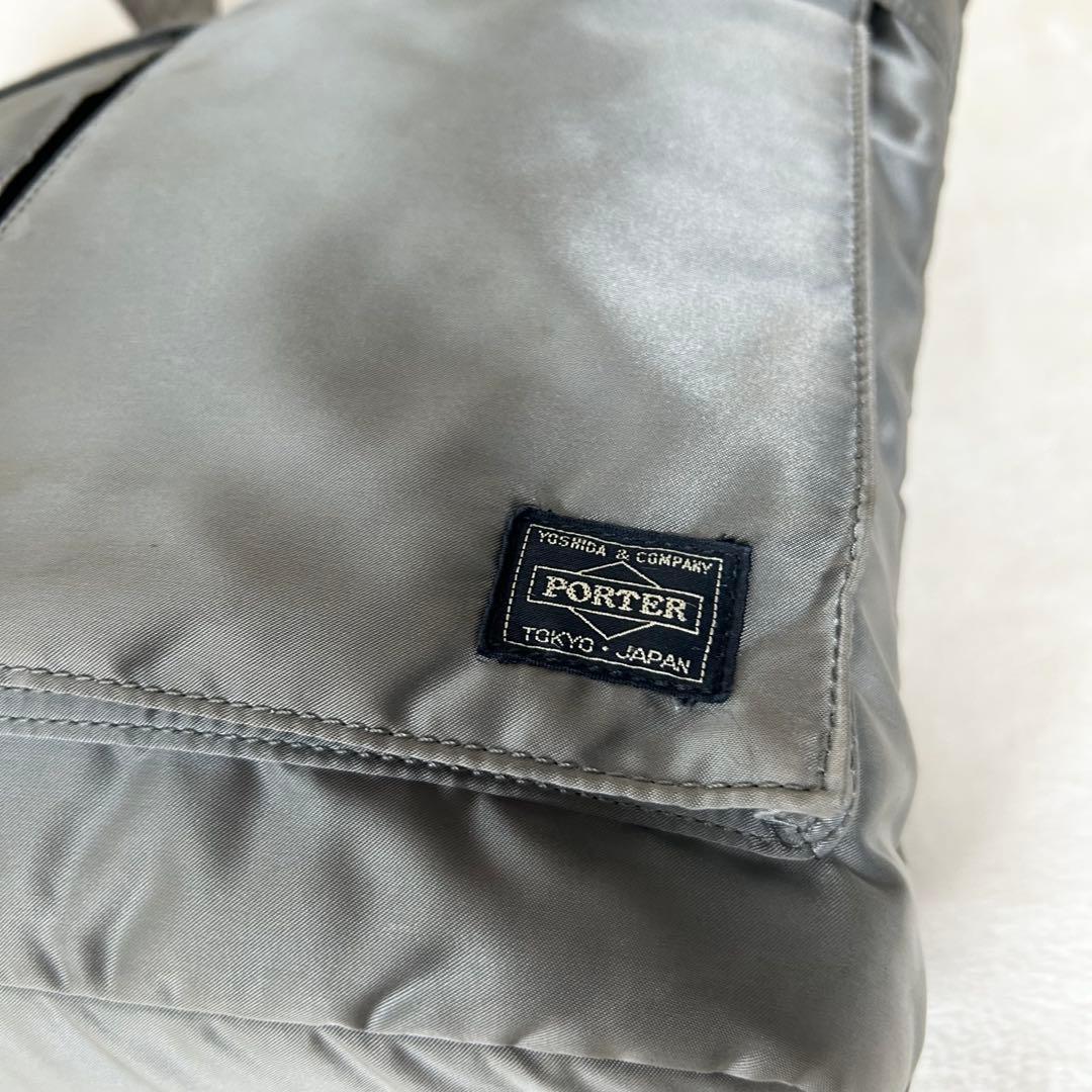 ✨極美品✨ポーター タンカー トートバッグ 肩掛け シルバーグレー
