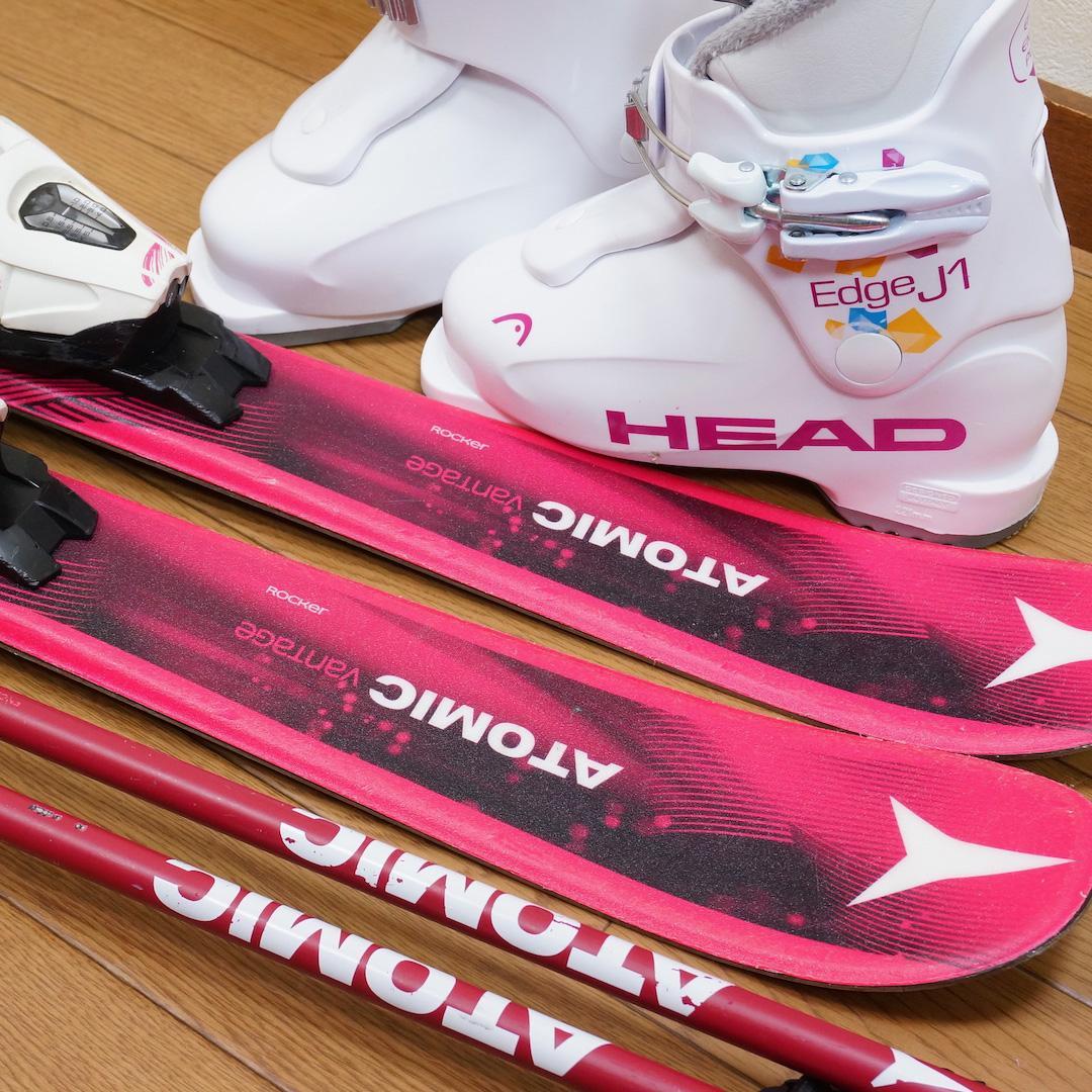 メンテ済 90cm 靴18.5cm ATOMIC スキーセット