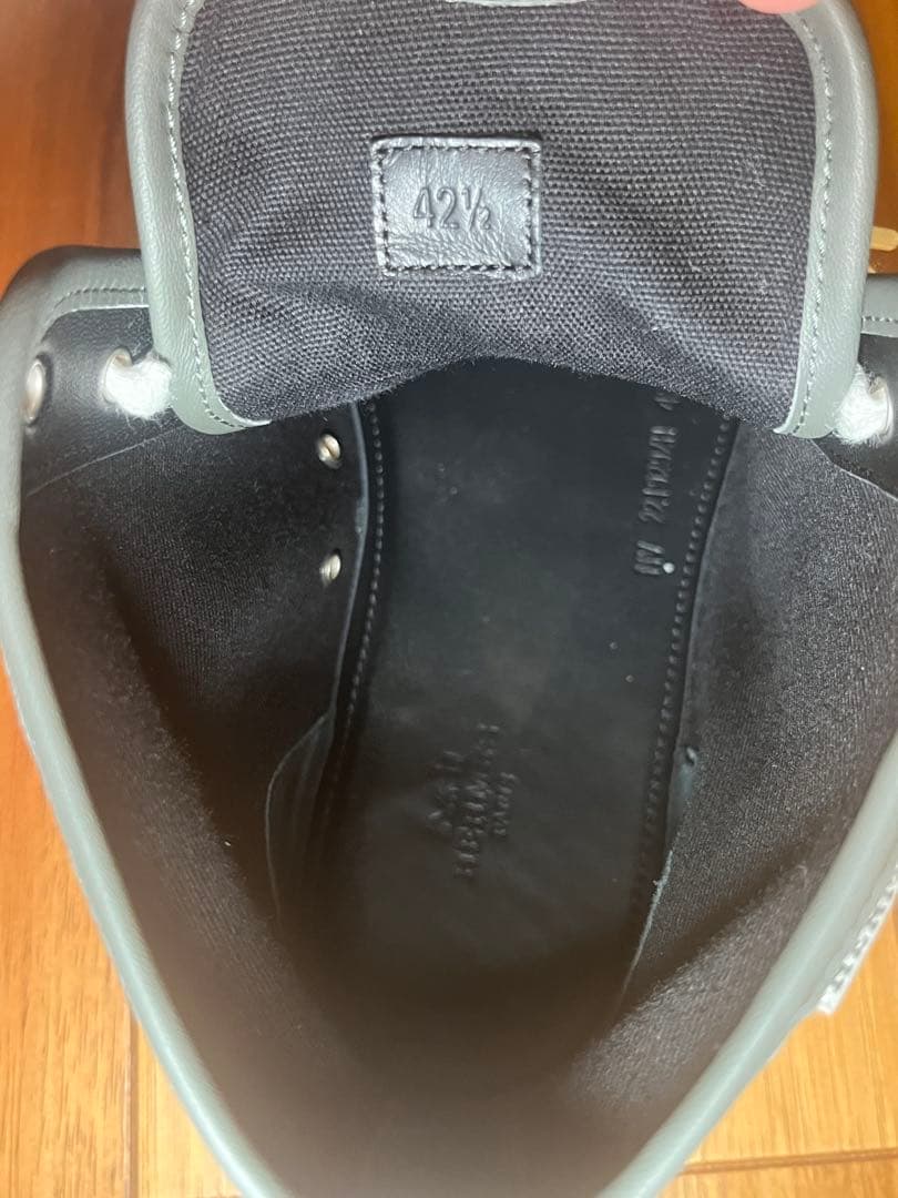 エルメス HERMES スニーカー グレー ナイロン レザー42 1/2 靴