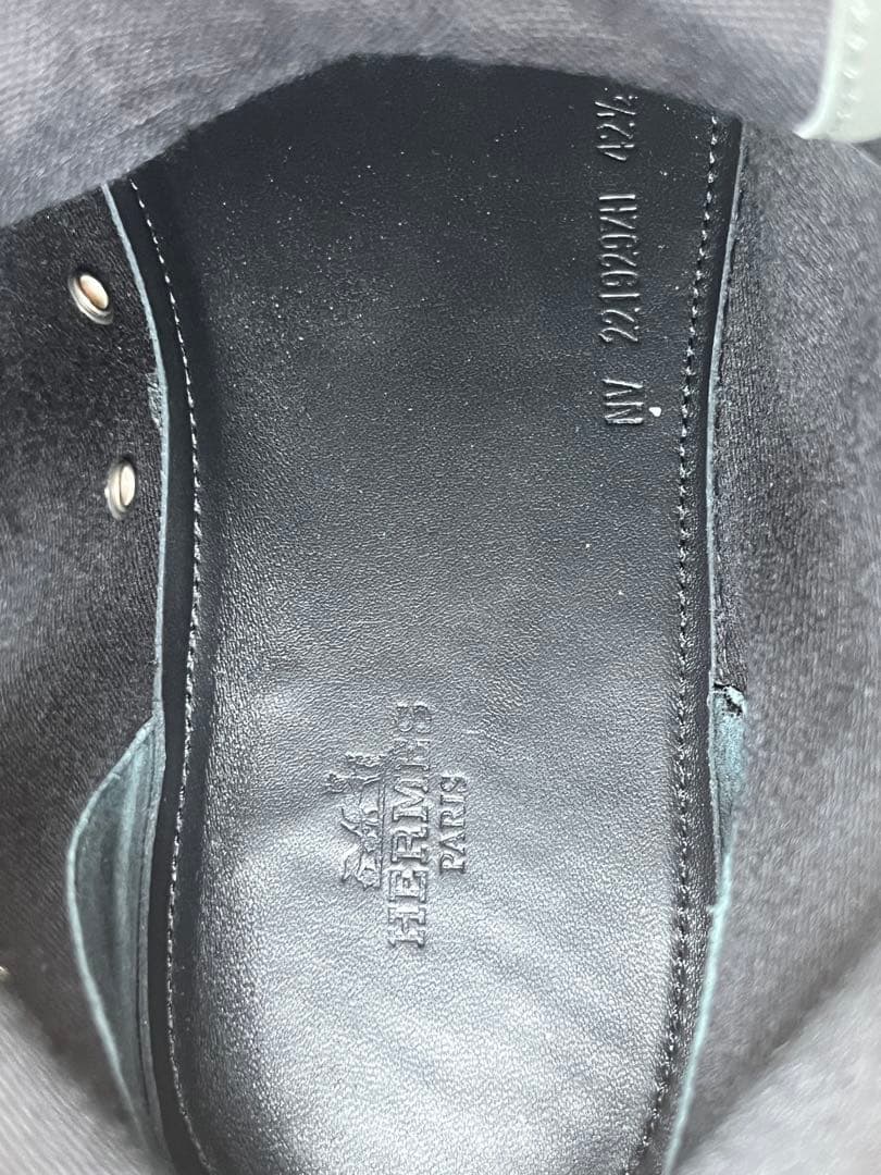 エルメス HERMES スニーカー グレー ナイロン レザー42 1/2 靴