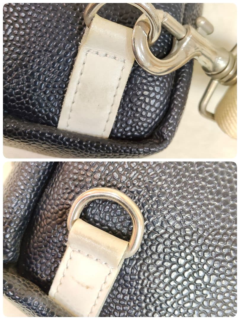 ムータマリン　ボディーバッグ　ネイビー ロゴ