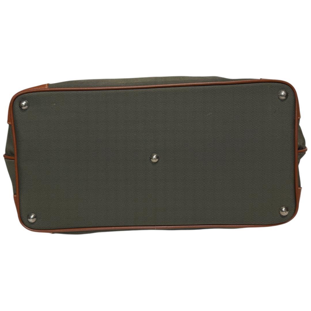 良品 LONGCHAMP 3335 ボストンバッグ キャンバス レザー 大容量