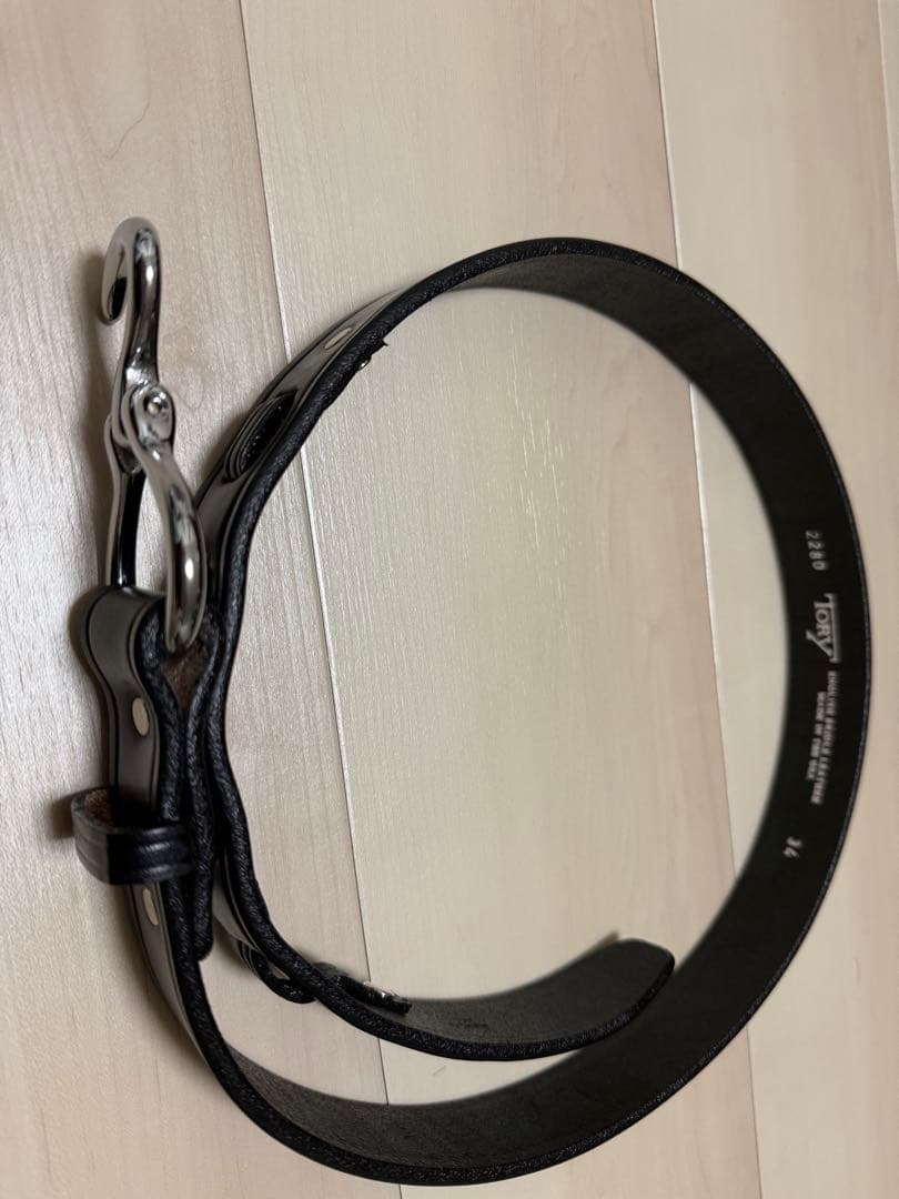 TORY イングリッシュブライドルレザー ベルト 34