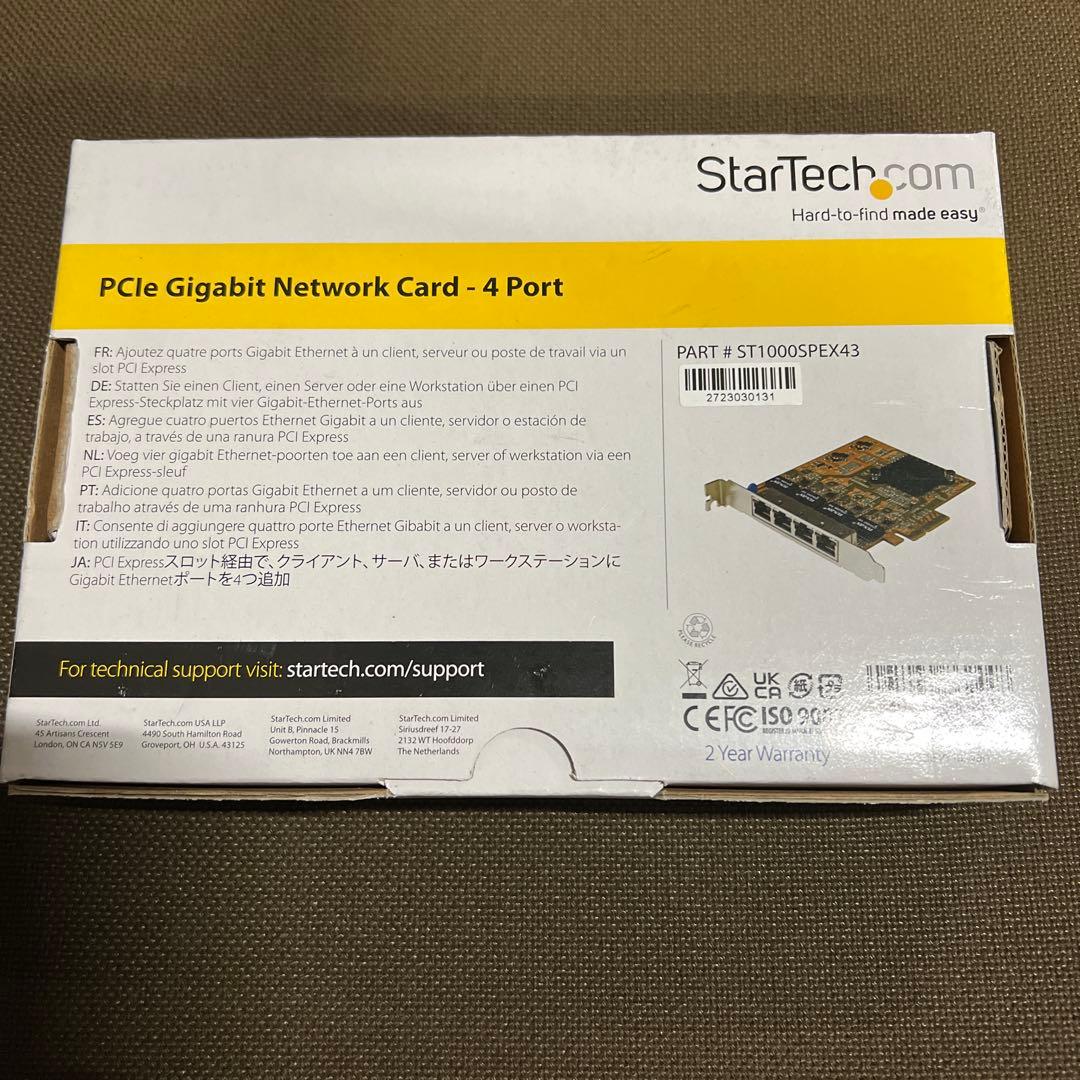 StarTech.com GbE 4ポート増設PCI Express