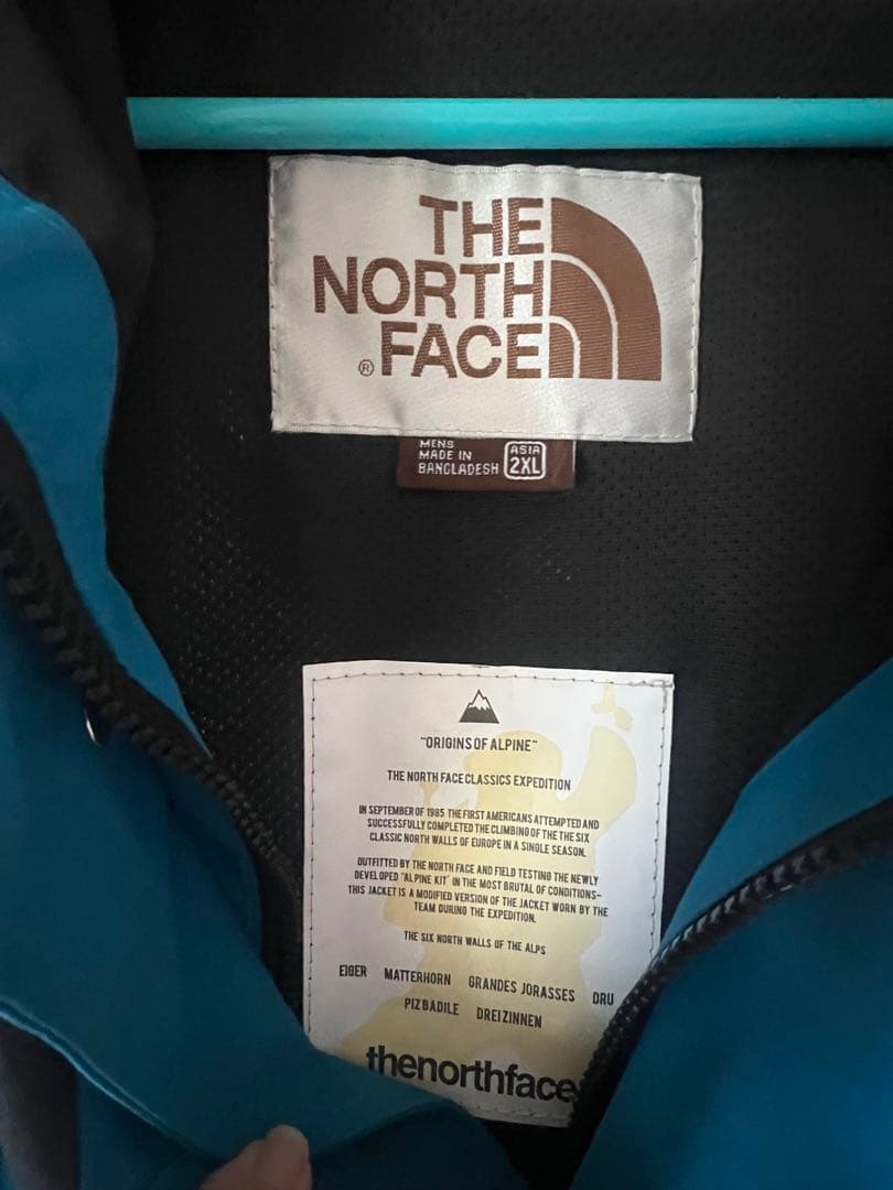 新品未使用 THE NORTHFACE マウンテンパーカー 黒×ブルー 2XL寸
