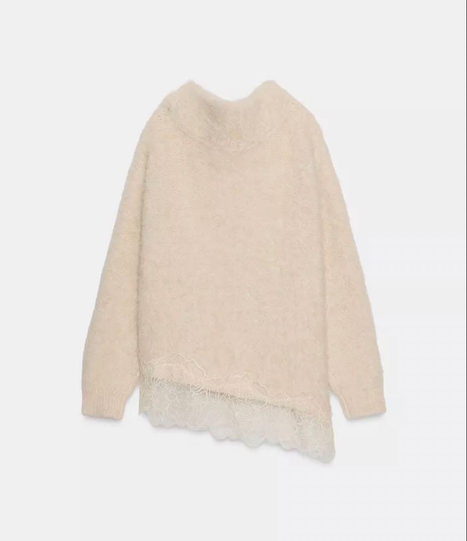 ♡新品　未使用　試着のみ♡ ZARA レースコンビニット　Sサイズ　エクリュ