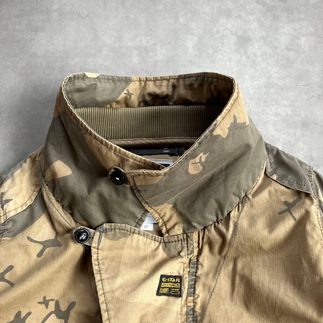 00s y2k g-star raw 短丈 カモフラ 迷彩 フライト ジャケット