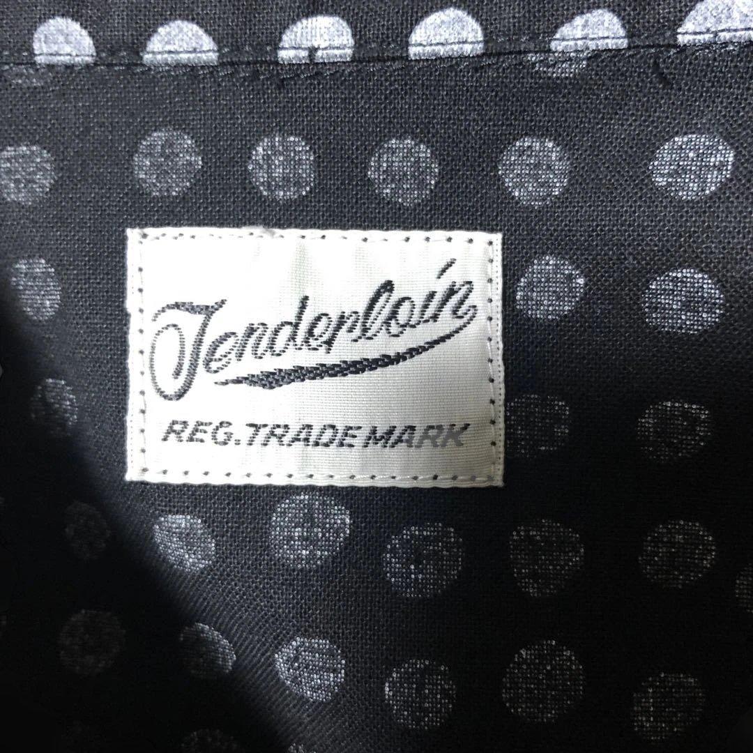 tenderloin SHT Dドット柄 長袖シャツ ブラック/ホワイト M