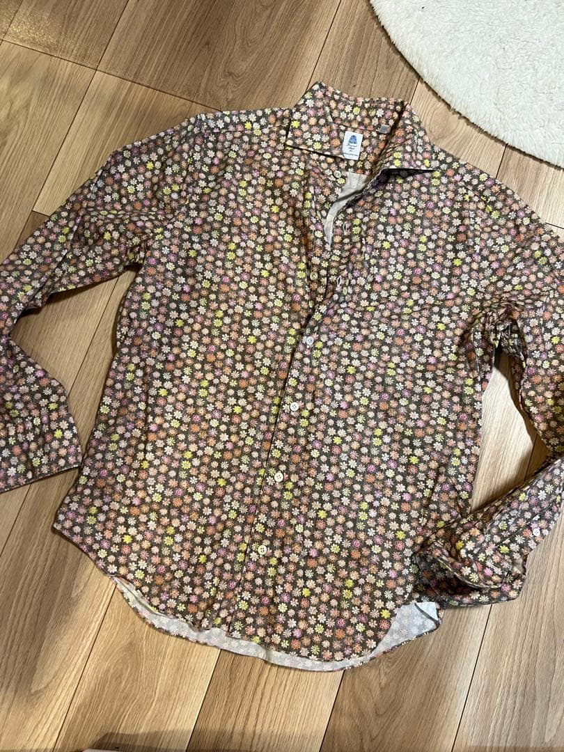 mwmw1015　FinamoreSERGIO フィナモレ　青タグ　シャツ