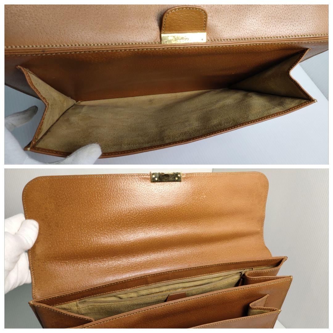 GUCCI 2way ビジネスバッグ ショルダー 肩がけ レザー ハンドバッグ