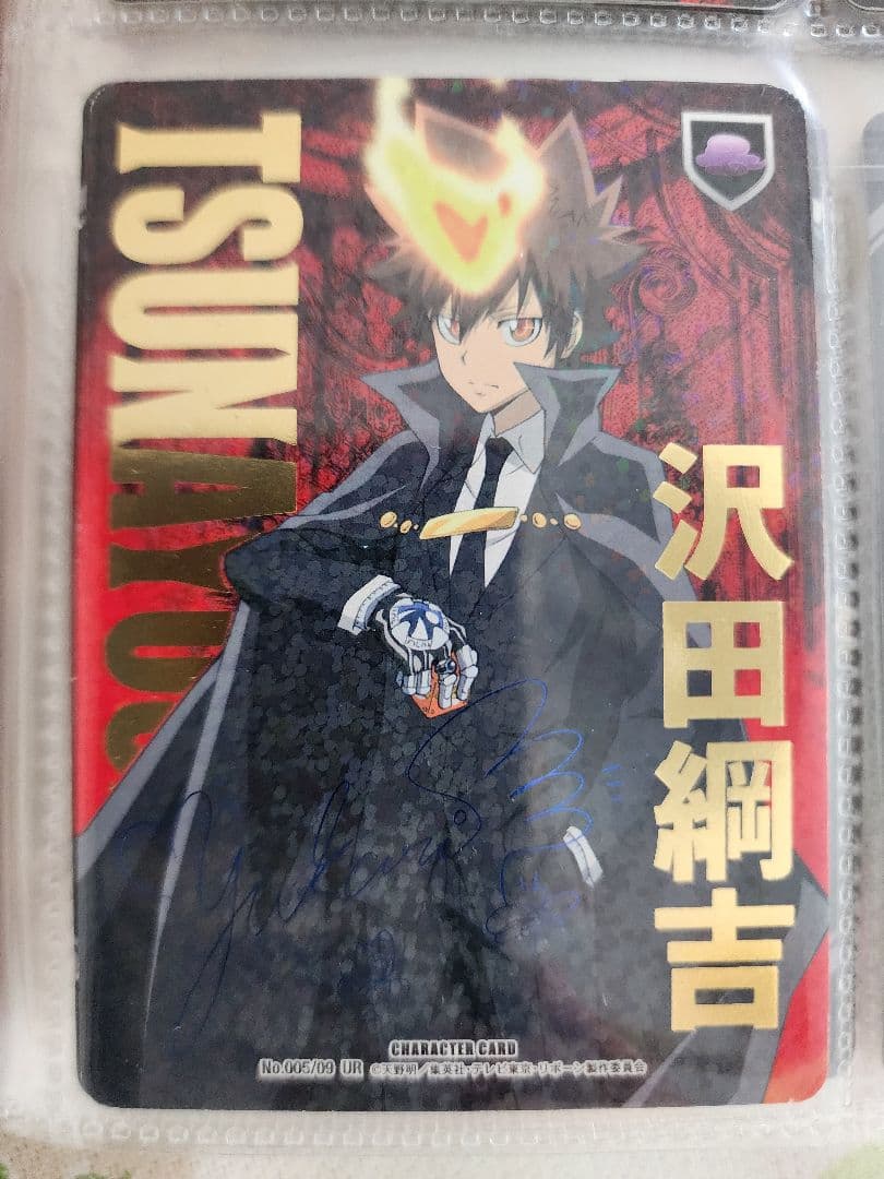 家庭教師ヒットマンREBORN　沢田綱吉　サイン入り箔押し　CCG