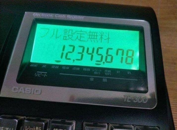 カシオレジスター　TE-300　フル設定無料　 送料無料人気機種　114443