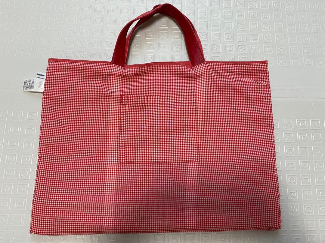 ファミリア　デニムバッグ　赤