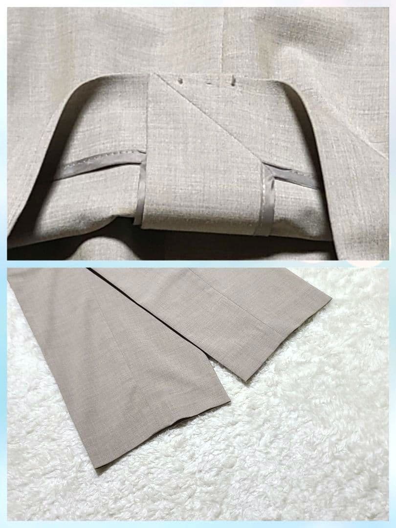 【新品未使用】タグ付　デレガント　スーツ　セットアップ　ノーカラー　洗濯可　40