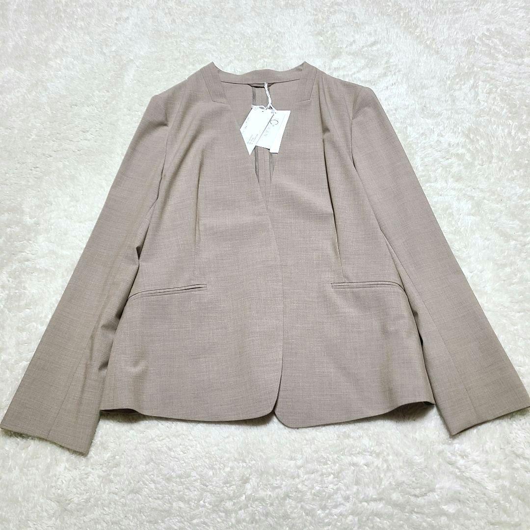 【新品未使用】タグ付　デレガント　スーツ　セットアップ　ノーカラー　洗濯可　40