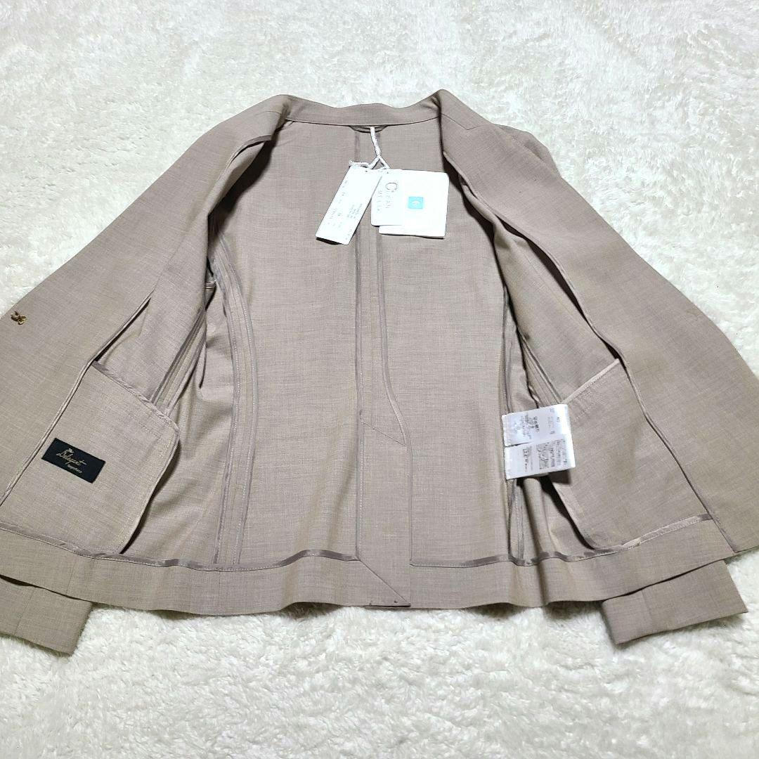 【新品未使用】タグ付　デレガント　スーツ　セットアップ　ノーカラー　洗濯可　40