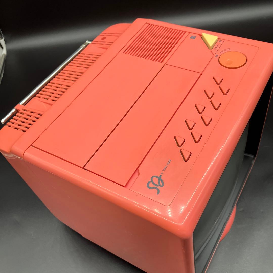 National レトロ　ブラウン管テレビ　ピンクTH11-S29 当時物