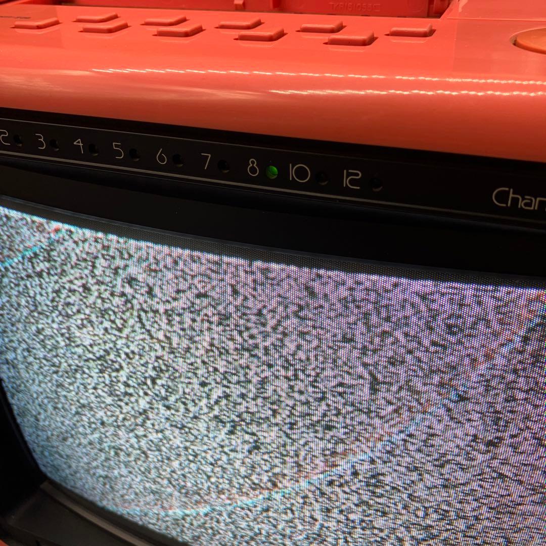 National レトロ　ブラウン管テレビ　ピンクTH11-S29 当時物