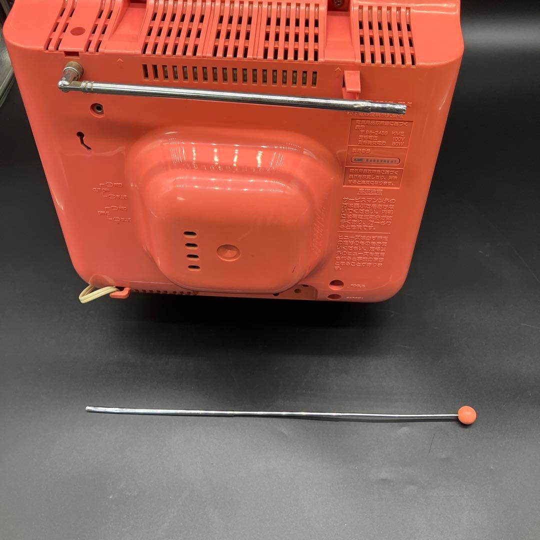 National レトロ　ブラウン管テレビ　ピンクTH11-S29 当時物