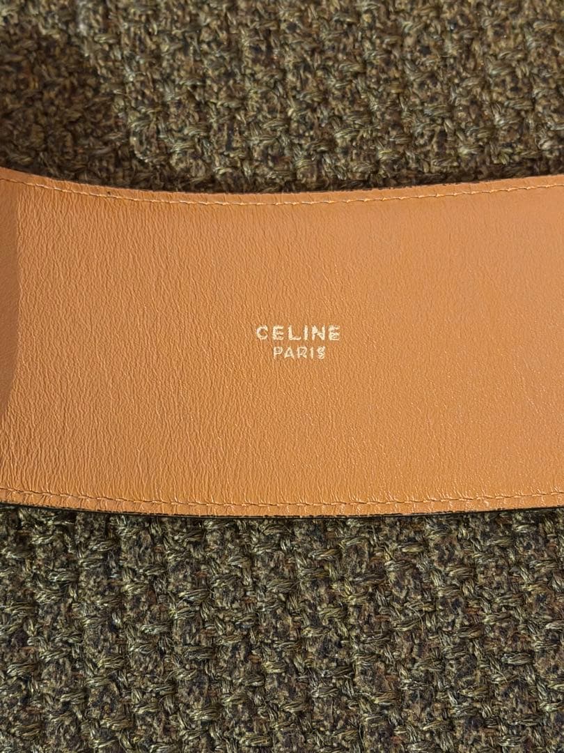 d*7様 CELINE セリーヌ ブラウン スエード ベルト バックル ヴィンテ