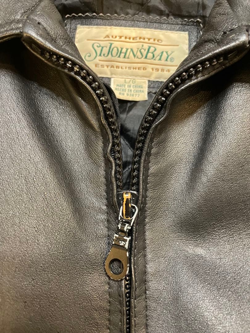 【極美品】セントジョンズベイ ブラック　レザージャケット　L