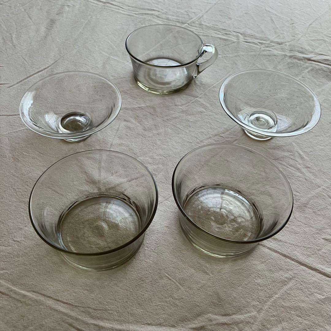 三浦侑子　デザートカップ　フリーカップ　スモーク　5点セット