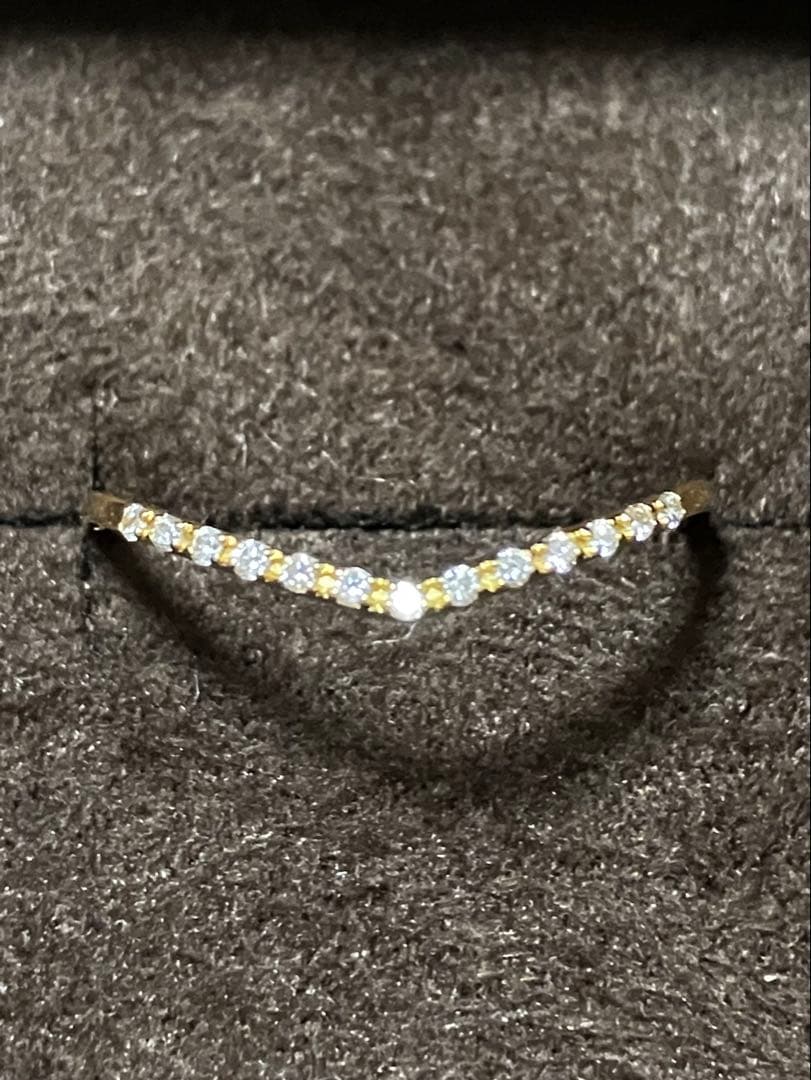 【保証書付き】agete 18Ｋダイヤモンドリング