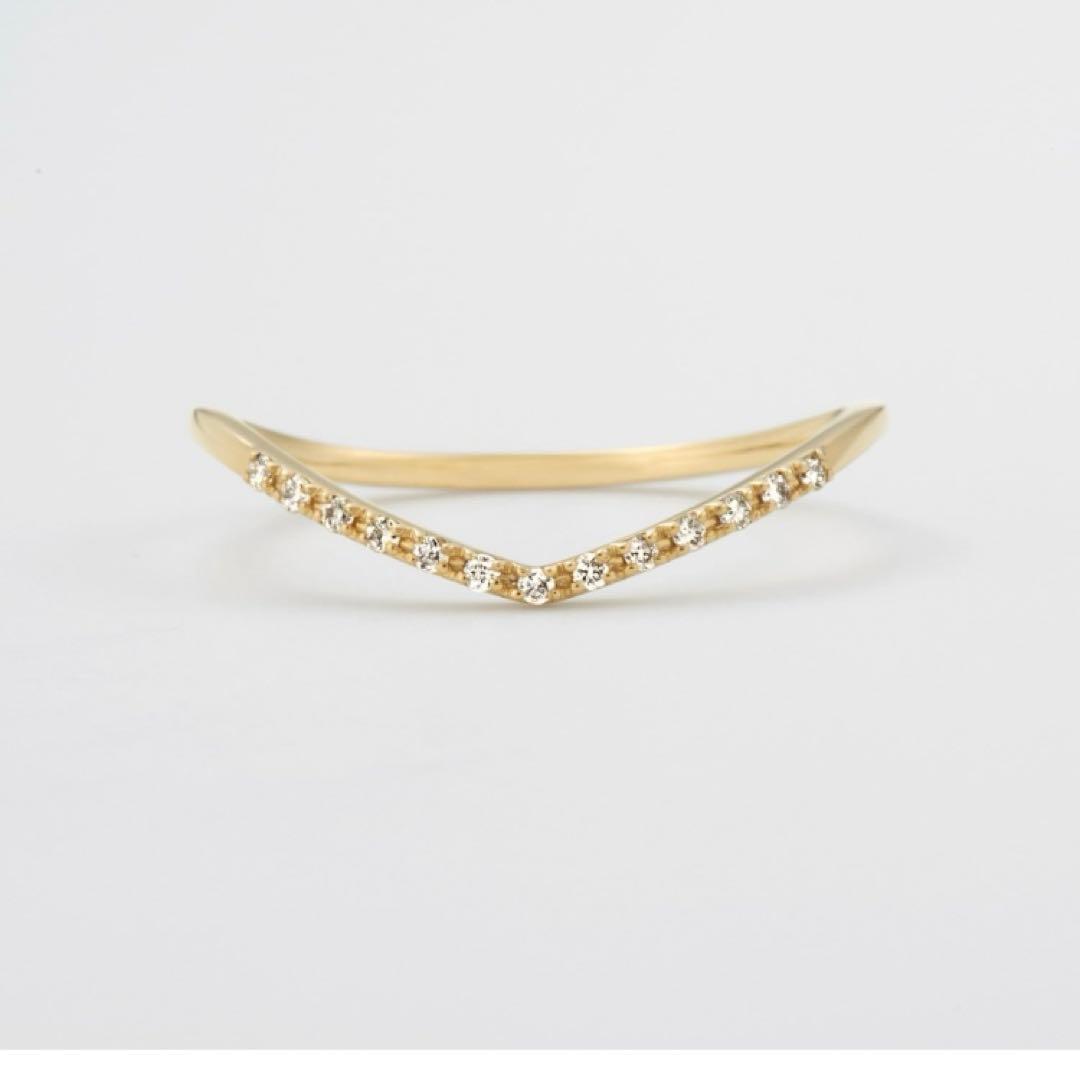 【保証書付き】agete 18Ｋダイヤモンドリング