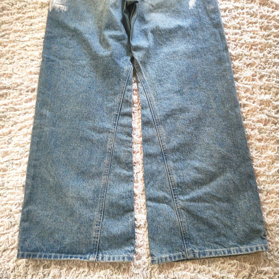 ✨未使用✨LOUNGEDRESS アイノデ　箔ワイドフレア　デニムパンツ　M