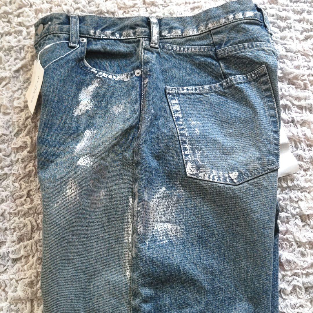 ✨未使用✨LOUNGEDRESS アイノデ　箔ワイドフレア　デニムパンツ　M