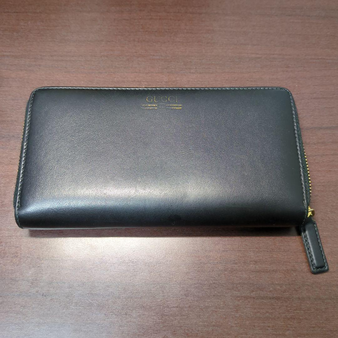 GUCCIメンズ ヴィンテージロゴラウンドファスナー長財布