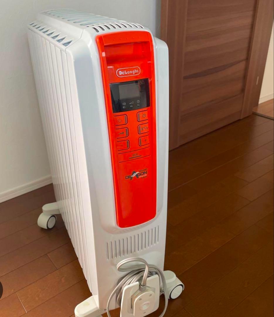 Delonghi オイルヒーター ホワイト・オレンジ