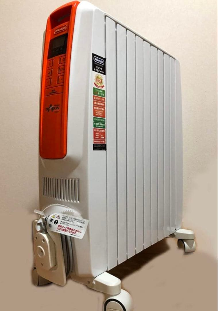 Delonghi オイルヒーター ホワイト・オレンジ