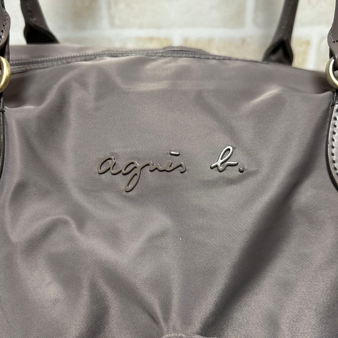 アニエスベー　ボストンバッグ　ショルダーバッグ　旅行　大きめ　2way グレー