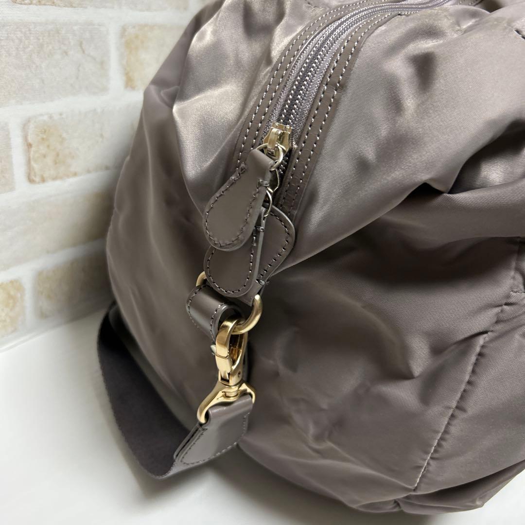 アニエスベー　ボストンバッグ　ショルダーバッグ　旅行　大きめ　2way グレー