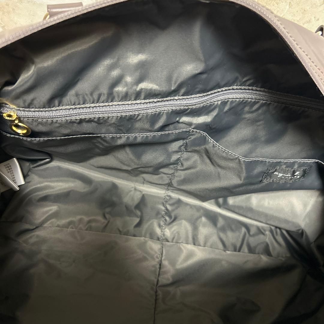 アニエスベー　ボストンバッグ　ショルダーバッグ　旅行　大きめ　2way グレー