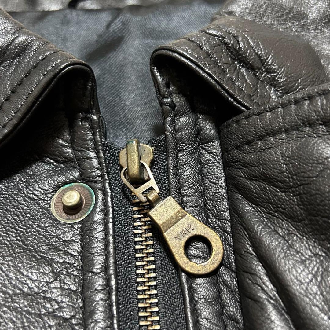 90s vintage レザージャケット 短丈 A2 本革 フライトジャケット