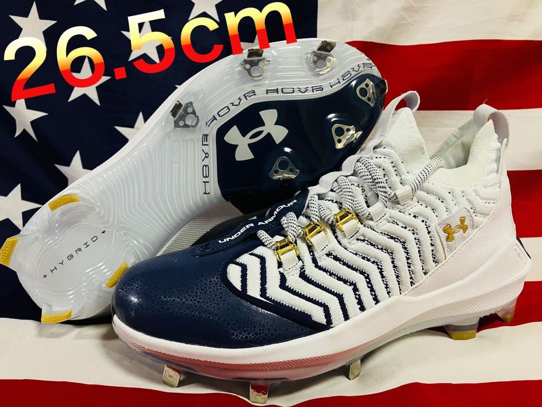 アンダーアーマー Harper 9 Cleats 野球 スパイク 金具 ネイビー